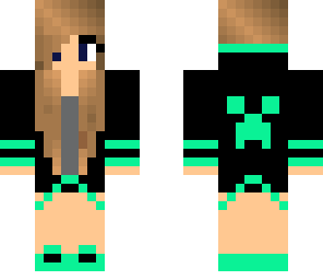 cute teal creeper girl