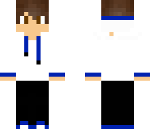 james in a blue and white jacket