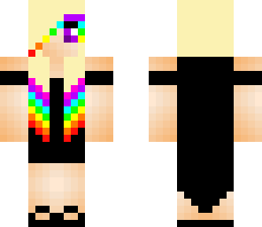 rainbow hair black dress- singer4eternity