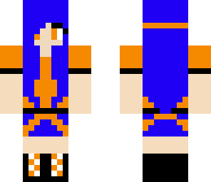 blue and orange gamer girl
