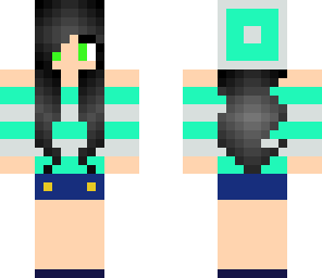 super cute girl skin with black hair