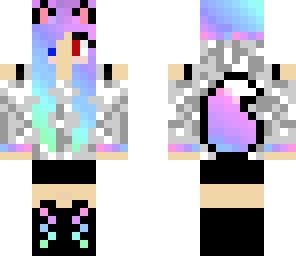 rainbow wolf girl