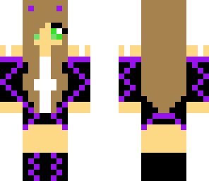 brunette girl with black and purple shirt