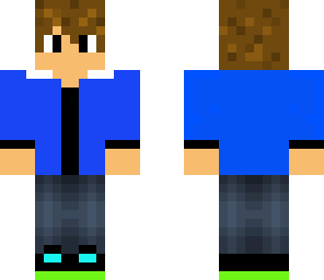 the blue t shirt