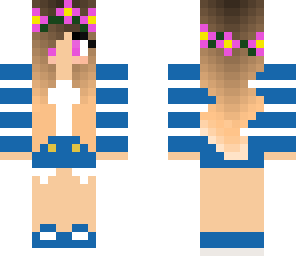blue flower girl