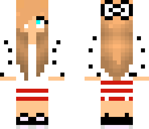 kawaii black red white girl
