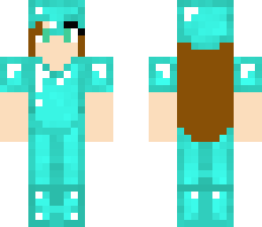 girl with diamond armor