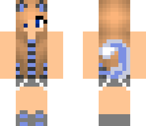 blue cat girl