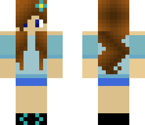 blue flower girl