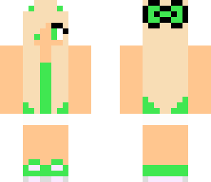cute green girl