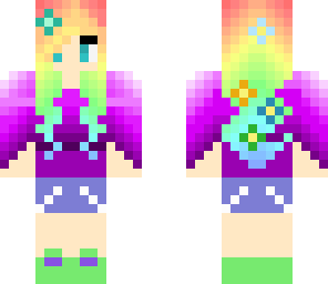 rainbow haired girl