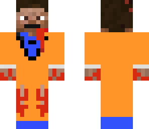 bloody orange and blue tuxedo