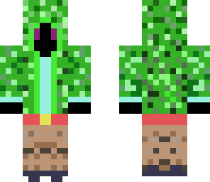 weird creeper leaf hoodie