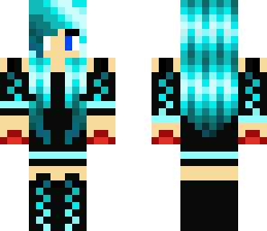 half herobrine girl