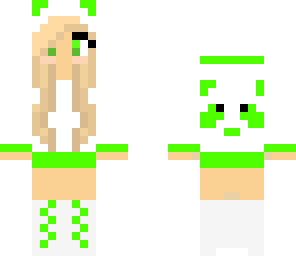 cute green panda sweater girl