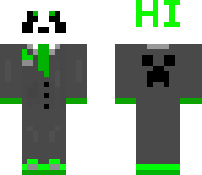 green suit panda
