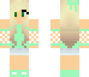 mint green girl