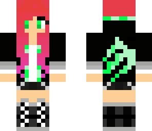 red ombre hair monster girl by raqel