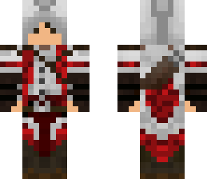 the red  assassin with the right  with a hood