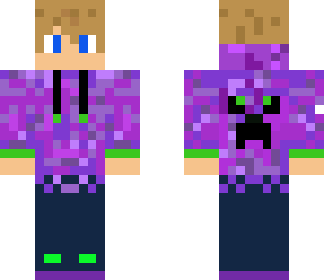 cool teen with purple shirt