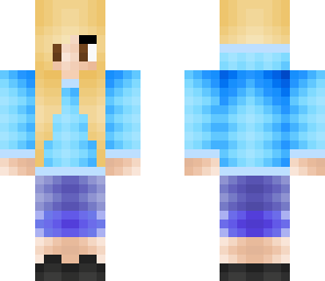 blue hoodie girl