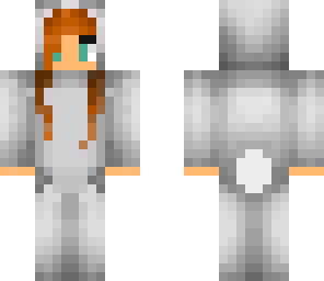 gray girl bunny suit