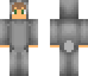 dark gray boy bunny suit
