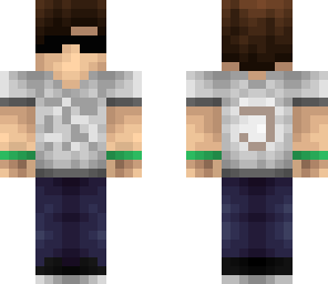mojang steve with 3d glasses