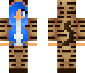 tiger girl blue hair