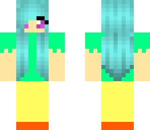 girl with green shirt and yellow pants