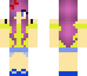 purple haired summer girl