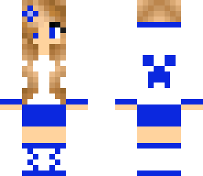 cute blue creeper girl