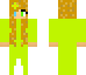 girl with green dress and flower