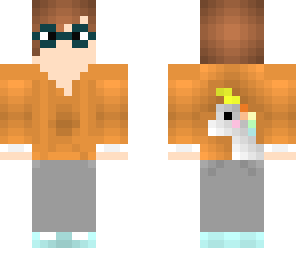 guy hoodie unicorn horse orange
