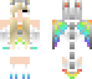 rainbow herobrine dragon