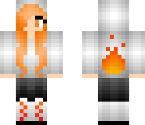 plz heart flame girl