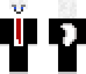 white wolf in tux