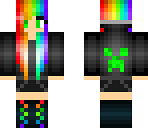 rainbow hair creeper girl