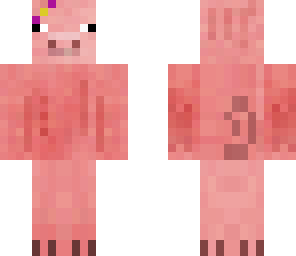 girl pig with bow