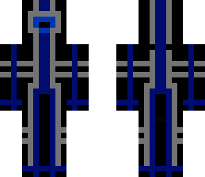 high tech black and blue armor