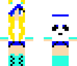 cute blue panda girl