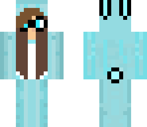 blue bunny girl with glasses yay