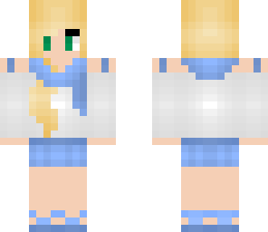 blue and white girl