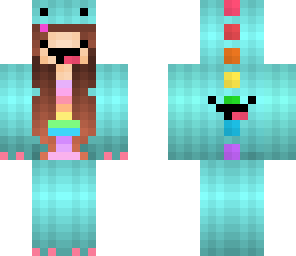 rainbow derp dinosaur girl