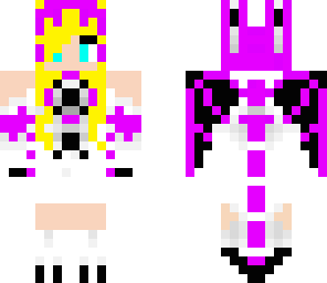 white and pink  enderdragon girl