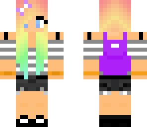 rainbow hair schoolgirl
