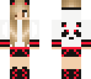 panda girl red