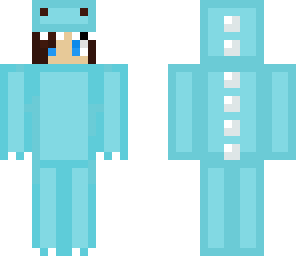 blue dino suit