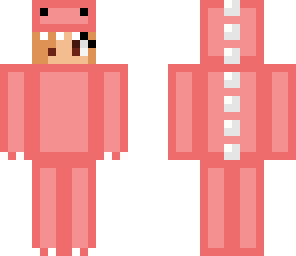 pink dino suit