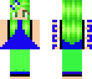 neon green-blue dress